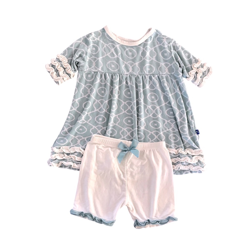 🆕 Kickee Pants Jade Lattice Babydoll Set